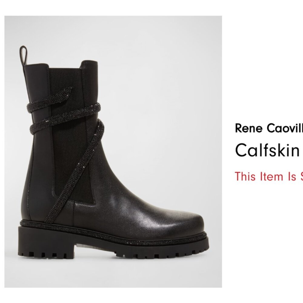 Calfskin Snake-Wrap Chelsea Boots